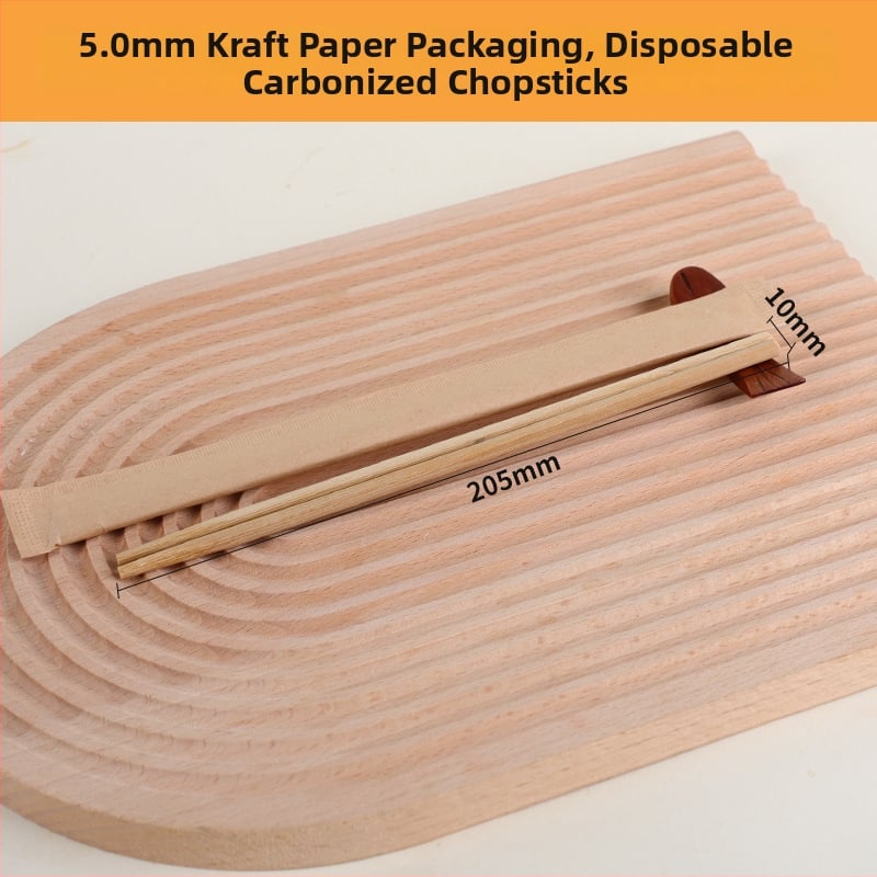 Jednorázové bambusové paličky na jedlo, s tvrdeným a zosilneným dizajnom, 50 párov na balenie, samostatné balenie, značka Guyuetiancheng