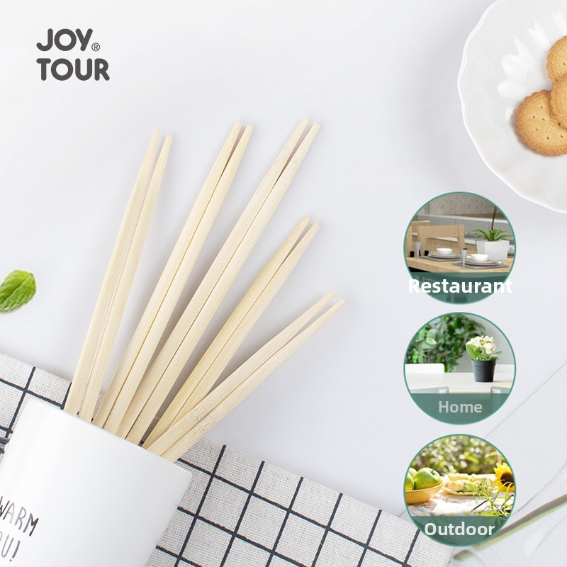 JOYTOUR vienreizējās lietošanas bambusa ēdiena kociņi, 20 gab., atsevišķi iepakoti, bioloģiski noārdāmi