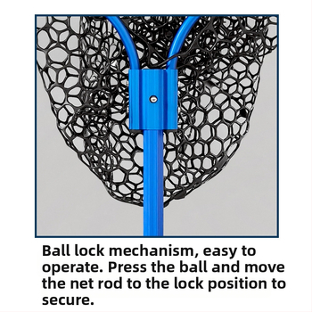 Rybačská sieť z hliníkovej zliatiny so silikónovým okom, výsuvná, nosnosť 10 kg