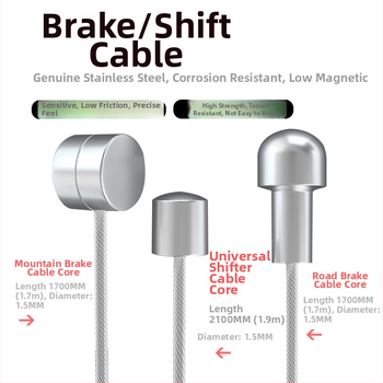 Brzdový kábel z nehrdzavejúcej ocele pre horský zložený bicykel — Feng en sports, unisex, príslušenstvo k bicyklom