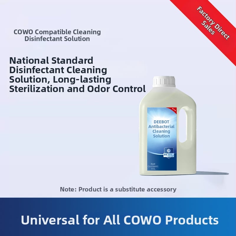 ECOVACS-kompatibilna dezinfekcijska tekućina za robot usisavače X8/T80/T50/T30/X2/T20/X1 – kućna uporaba, pokrivenost 10–20 m², funkcija: pomoćno čišćenje, modeli: T30/T50/T80/X1