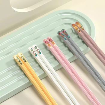 Ξυλάκια φαγητού, 10 ζευγάρια, μοντέρνος μινιμαλιστικός σχεδιασμός, φλοράλ μοτίβο, για ενήλικες