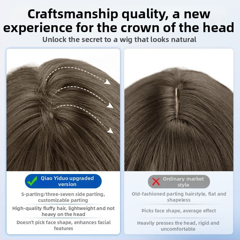 Moterų trumpa peruka su tiesiais kirpčiukais, natūralus kasdienis įvaizdis, mechanine gamyba, plaukai iš aukštos temperatūros šilko, universali tinka