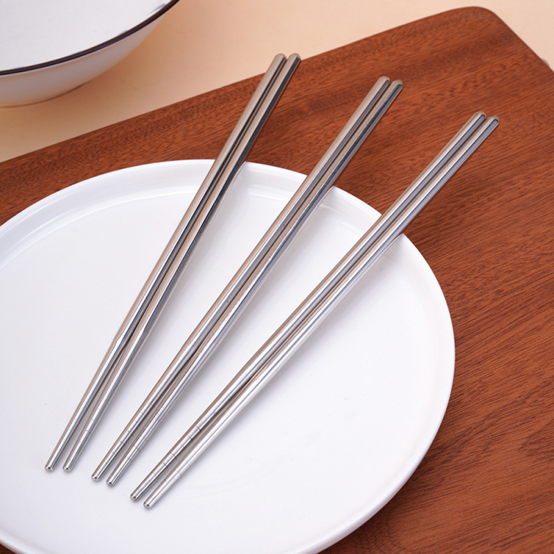 Ξυλάκια φαγητού από ανοξείδωτο ατσάλι - μοντέρνο μινιμαλιστικό στυλ, μονόχρωμο σχέδιο, φινίρισμα καθρέφτη