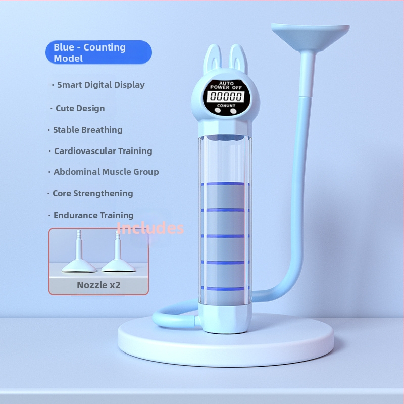 Prenosné zariadenie na brušné cvičenie s dýchacím pásom – Štandardný / Zajac model, Materiál: Mouth-blown PP + Silicone Straw + Main Body AS, Kód produktu: 20250805