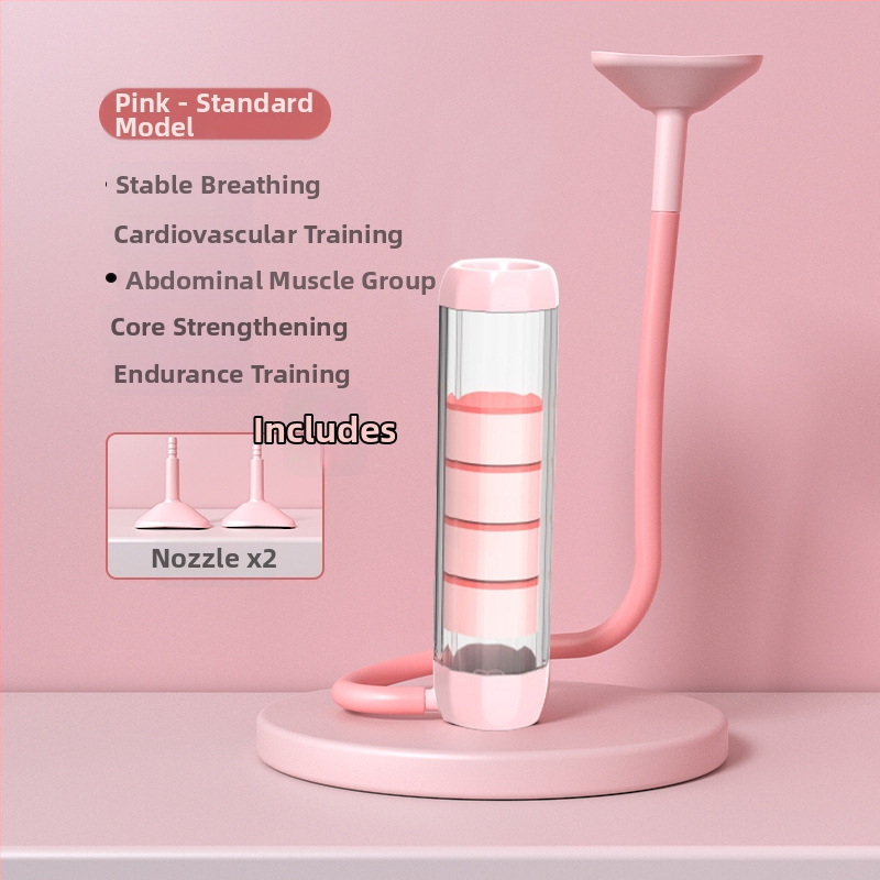 Prenosné zariadenie na brušné cvičenie s dýchacím pásom – Štandardný / Zajac model, Materiál: Mouth-blown PP + Silicone Straw + Main Body AS, Kód produktu: 20250805