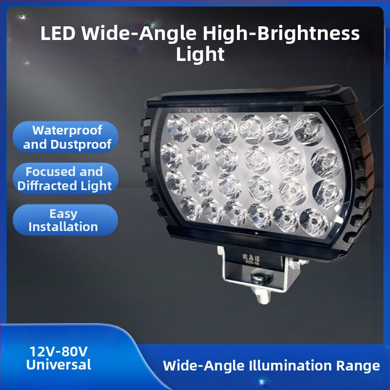 LED automobilové svetlo s širokým uhlom pohľadu, 12V–80V, IP68, 11520 lm, hliníkové odliatiny + PC puzdro