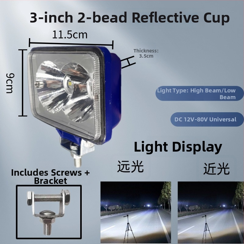 LED automobilové svetlo s širokým uhlom pohľadu, 12V–80V, IP68, 11520 lm, hliníkové odliatiny + PC puzdro