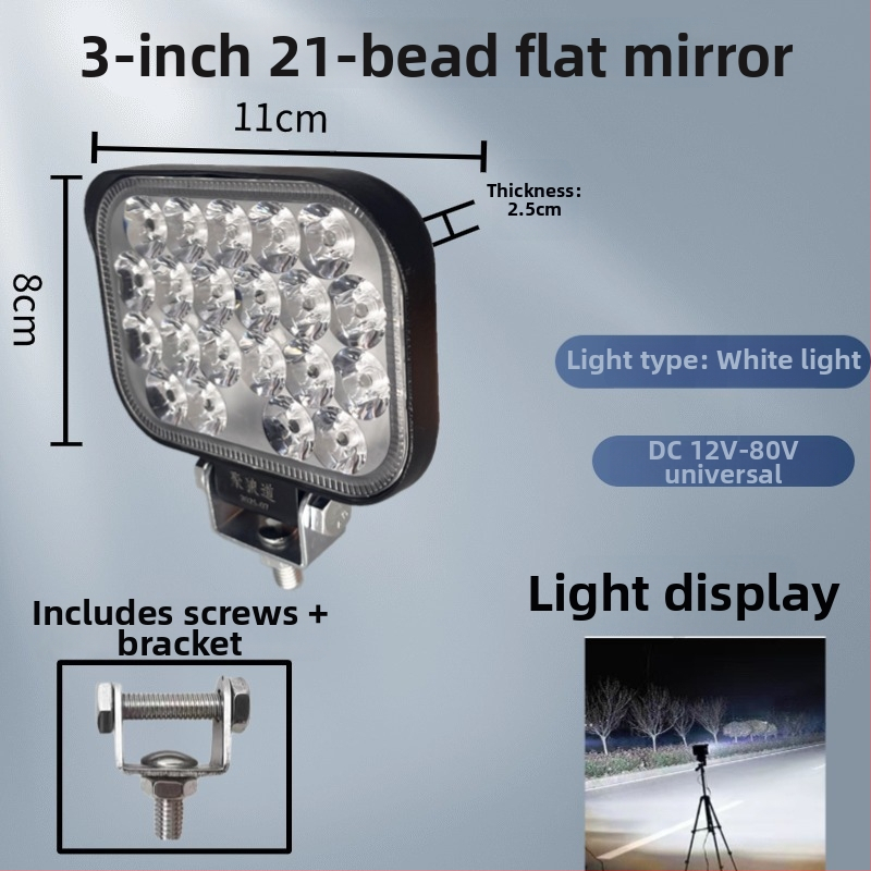 LED automobilové svetlo s širokým uhlom pohľadu, 12V–80V, IP68, 11520 lm, hliníkové odliatiny + PC puzdro