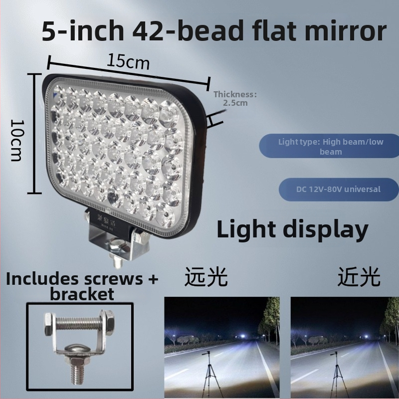 LED automobilové svetlo s širokým uhlom pohľadu, 12V–80V, IP68, 11520 lm, hliníkové odliatiny + PC puzdro