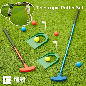 Телескопичен гольф тренировъчен клуб за деца – алуминиев прът, дължина 93 см, Regular гъвкавост, метална глава, персонализирано лого