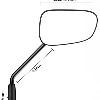 Ľavostranné spätné zrkadlo pre elektrické kolobežky Yadi E8 Laida, Kepu, sklenené