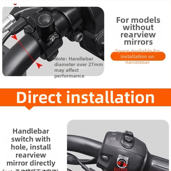 Ľavostranné spätné zrkadlo pre elektrické kolobežky Yadi E8 Laida, Kepu, sklenené