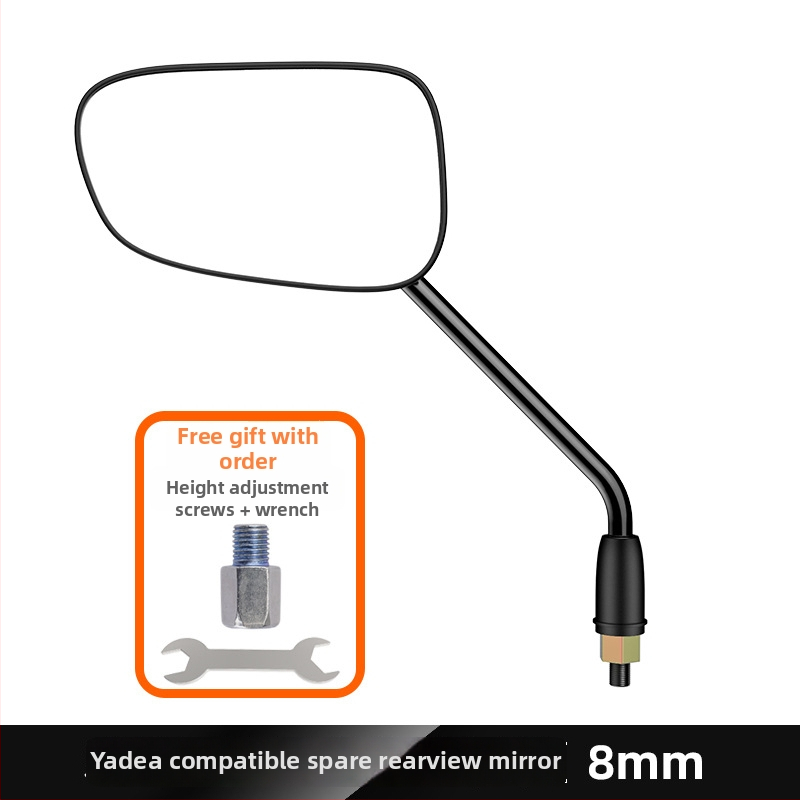 Ľavostranné spätné zrkadlo pre elektrické kolobežky Yadi E8 Laida, Kepu, sklenené