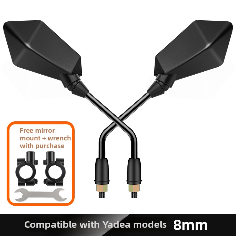 Ľavostranné spätné zrkadlo pre elektrické kolobežky Yadi E8 Laida, Kepu, sklenené