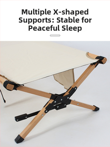 Prenosné zložené kempingové lôžko z hliníkovej zliatiny, 7 kg, nosnosť 150 kg, povrch z Oxford textílie, integrovaný skladací dizajn