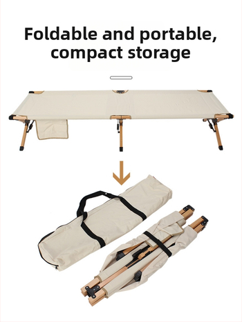 Prenosné zložené kempingové lôžko z hliníkovej zliatiny, 7 kg, nosnosť 150 kg, povrch z Oxford textílie, integrovaný skladací dizajn