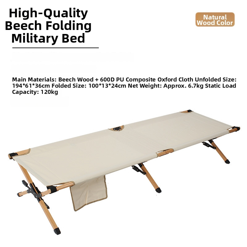 Prenosné zložené kempingové lôžko z hliníkovej zliatiny, 7 kg, nosnosť 150 kg, povrch z Oxford textílie, integrovaný skladací dizajn