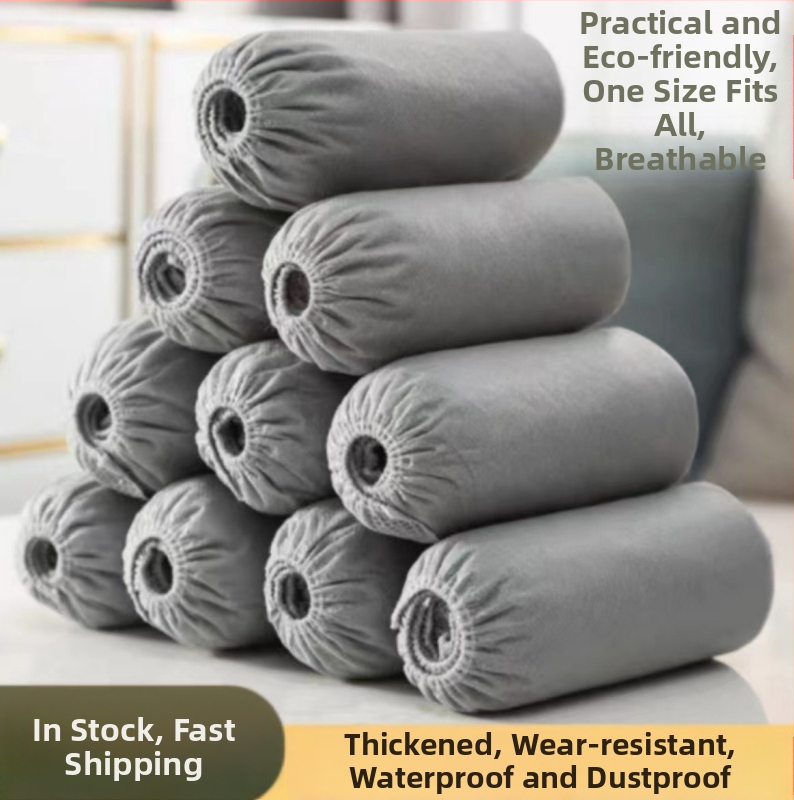 Vienreizējās apavu pārvalkes no nemetkāta materiāla, mājas lietošanai, iekštelpu izmantošanai, izturīgas pret nolietojumu, neslīdošas, ūdensizturīgas un putekļu aizsardzībai, biezums no parasta līdz ekstra biezam