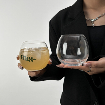 Σφαιρικό γυάλινο ποτήρι – μοντέρνος μινιμαλιστικός σχεδιασμός, στρογγυλό σχήμα, χωρίς λαβή, μονοστρωματικό, γυαλί βοριοσιλικό