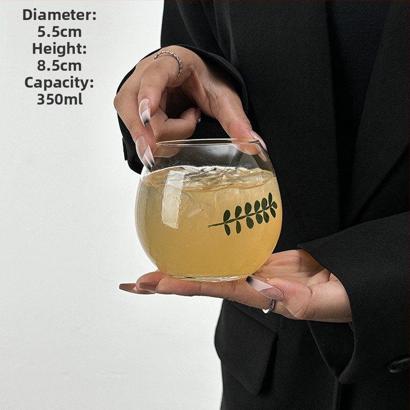 Σφαιρικό γυάλινο ποτήρι – μοντέρνος μινιμαλιστικός σχεδιασμός, στρογγυλό σχήμα, χωρίς λαβή, μονοστρωματικό, γυαλί βοριοσιλικό