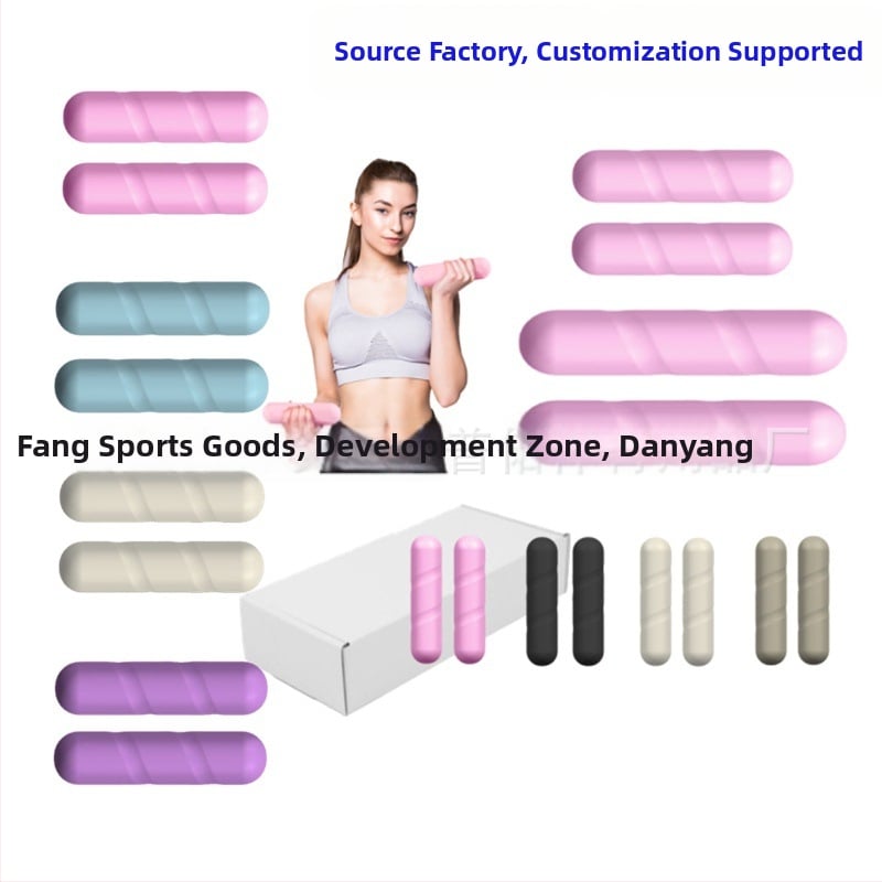 Silikónová palica na tréning paží – železo a silikón, protišmyková úchytka, vhodná pre Pilates/Jóga, hmotnosť 2 kg za pár