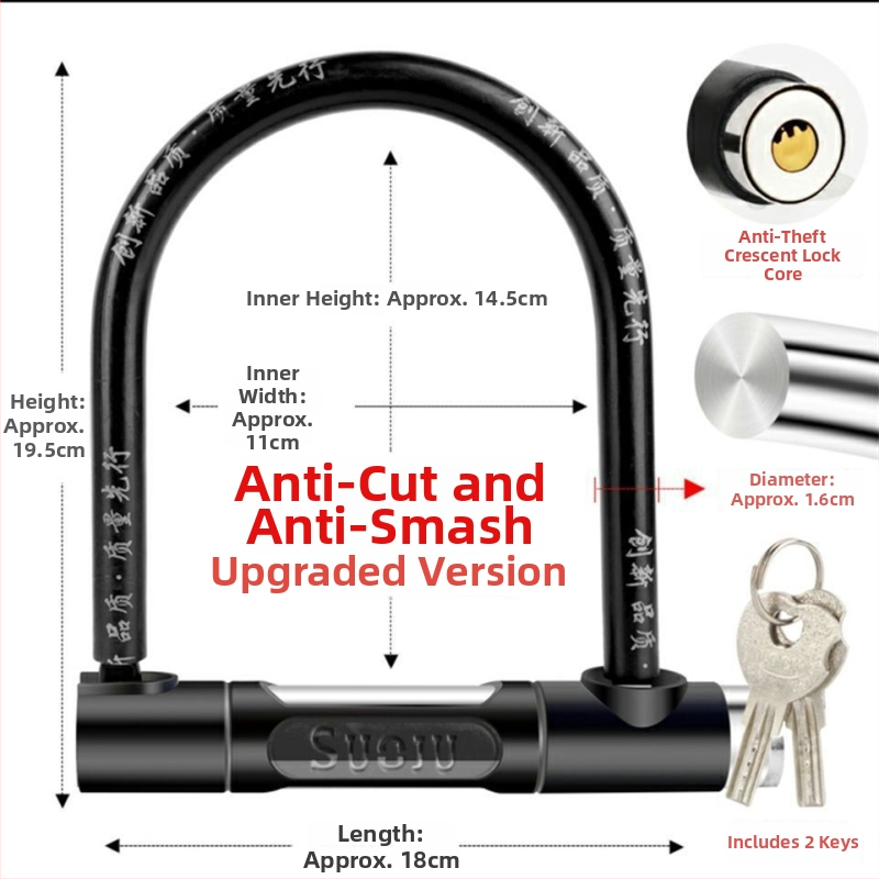 Guan ling zámok na auto, nerezová oceľ, moderný minimalistický štýl, všeobecné použitie.