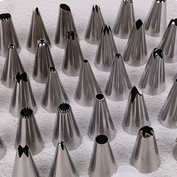 Sada 24 tipov na zdobenie z nehrdzavejúcej ocele pre koláče a sušienky, krémové trysky, moderný minimalistický dizajn