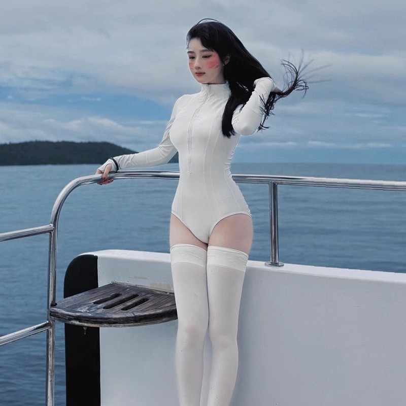 Dámske plavky s dlhým rukávom, UPF50+ ochrana proti slnku, rýchloschnúca tkanina z bavlnenej zmesi, značka Enviable