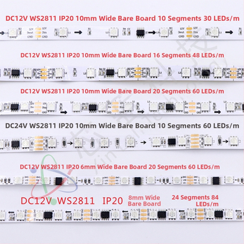 RGB fantóm LED pás WS2811, 12V, 60×5050 LED, ovládate inteligentným diaľkovým ovládaním, séria Magic Light Strip