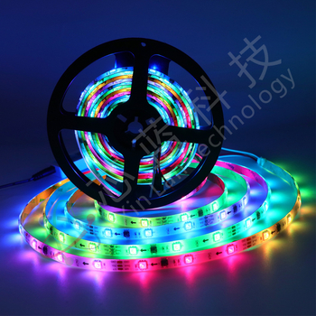 RGB fantóm LED pás WS2811, 12V, 60×5050 LED, ovládate inteligentným diaľkovým ovládaním, séria Magic Light Strip
