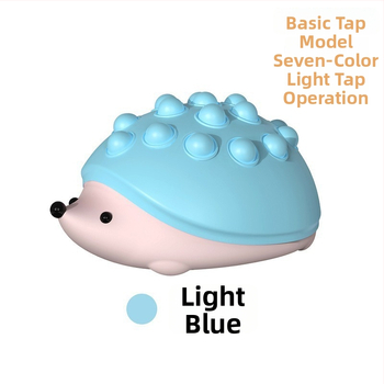 Silikónová nočná lampička v tvare ježka, stlačovacie bublinkové svetlo, USB nabíjateľná, gradientné LED osvetlenie, ROHS certifikát