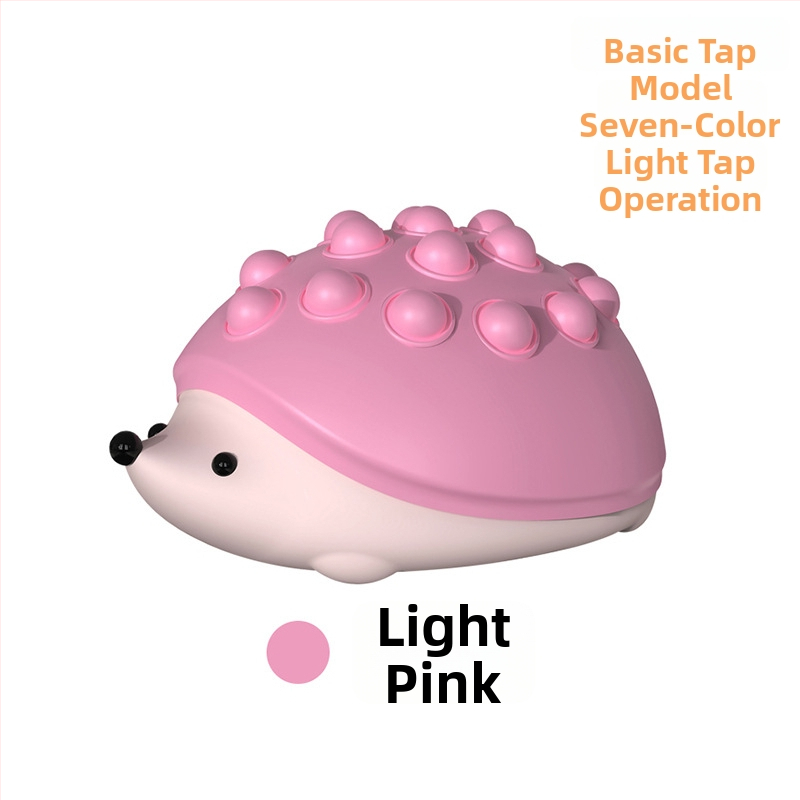 Silikónová nočná lampička v tvare ježka, stlačovacie bublinkové svetlo, USB nabíjateľná, gradientné LED osvetlenie, ROHS certifikát