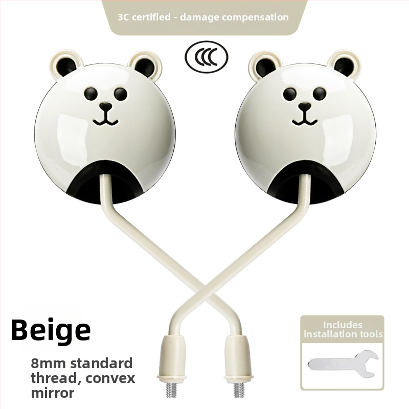 Raybeen spätné zrkadlo pre elektromobily; materiály: sklo, guma, kov, ABS; 3C certifikácia: QXQY-996; kompatibilné s elektrickými autami, motocyklami a trojkolesovými vozidlami.