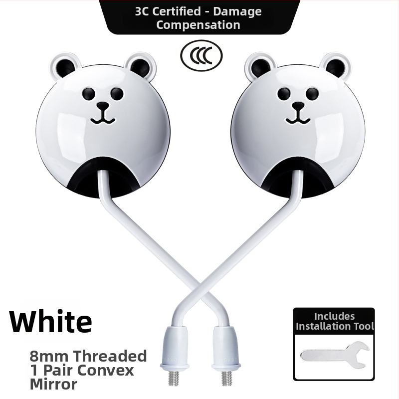 Raybeen spätné zrkadlo pre elektromobily; materiály: sklo, guma, kov, ABS; 3C certifikácia: QXQY-996; kompatibilné s elektrickými autami, motocyklami a trojkolesovými vozidlami.