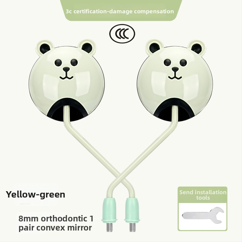 Raybeen spätné zrkadlo pre elektromobily; materiály: sklo, guma, kov, ABS; 3C certifikácia: QXQY-996; kompatibilné s elektrickými autami, motocyklami a trojkolesovými vozidlami.