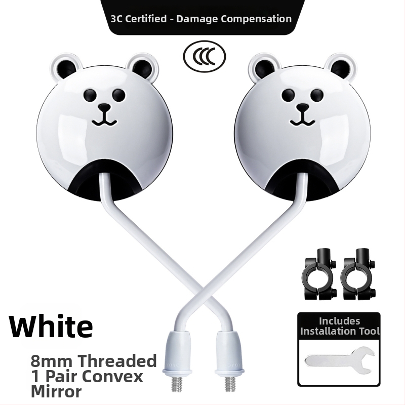 Raybeen spätné zrkadlo pre elektromobily; materiály: sklo, guma, kov, ABS; 3C certifikácia: QXQY-996; kompatibilné s elektrickými autami, motocyklami a trojkolesovými vozidlami.