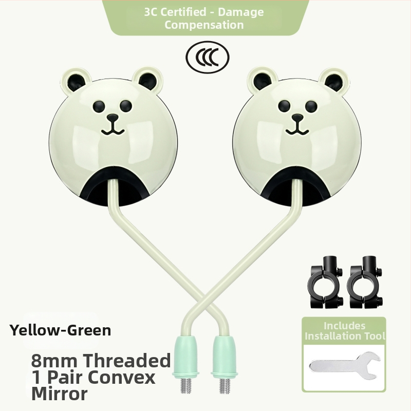 Raybeen spätné zrkadlo pre elektromobily; materiály: sklo, guma, kov, ABS; 3C certifikácia: QXQY-996; kompatibilné s elektrickými autami, motocyklami a trojkolesovými vozidlami.