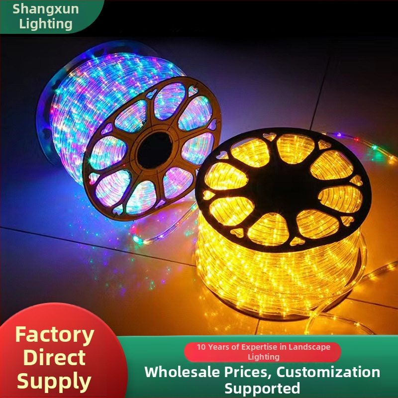 Kruhový dvojradový LED pás pre vonkajšie použitie, vhodný pre námestia a festivaly, 220V, ovládanie tlačidlom, IP55