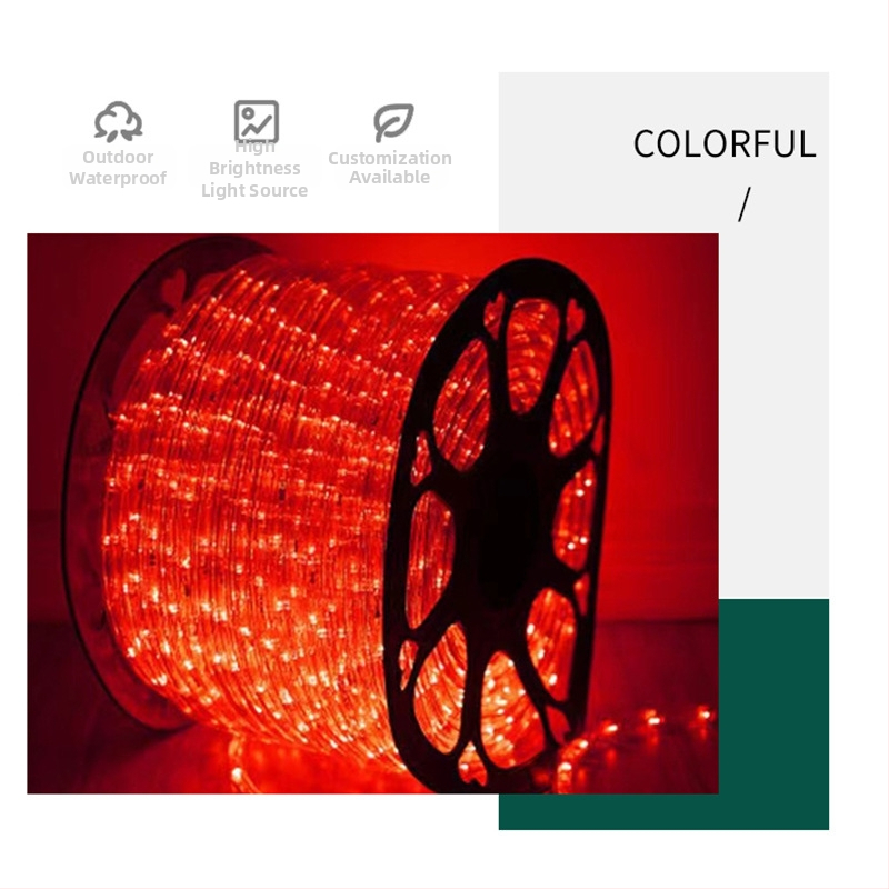 Kruhový dvojradový LED pás pre vonkajšie použitie, vhodný pre námestia a festivaly, 220V, ovládanie tlačidlom, IP55