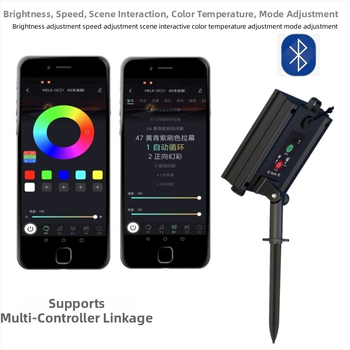 Solárna LED pás s USB nabíjaním pre dvor, IP65, vstup 5V, napájanie batériou/USB/solárnou energiou, ovládanie cez aplikáciu alebo diaľkovým ovládačom