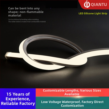 Pružný silikónový neon LED pásik, 24V, 12W, 120 LED, vodotesný