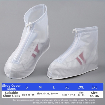 Pokrytie na dažďové čižmy pre vonkajšie cestovanie — minimalistický PVC, nepremokavý a protišmyk, so zipsom, značka Zhejun, prispôsobiteľné