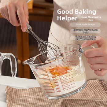 Sklenená odmerka s držadlom, pomôcka na pečenie, moderný dizajn
