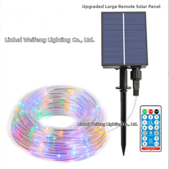 Solárne vodotesné trubkové svetlo pre vonkajšiu dekoráciu (Model 703; výkon 0.6W; vstupné napätie 2V; ovládanie tlačidlom/diaľkovým ovládaním; napájanie batériou)