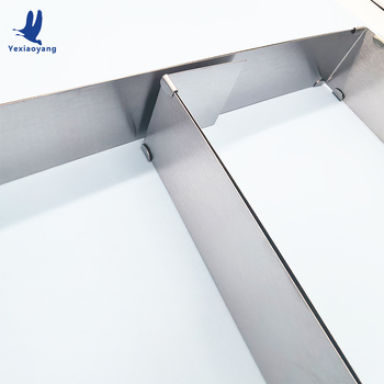 Nerezová oceľová obdĺžniková forma na koláče s mousse kruhom a fondánovou formou