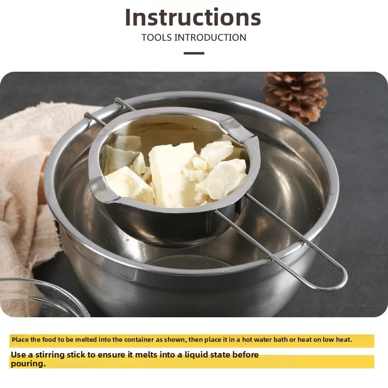 Nerezový hrniec na topenie čokolády s vodným kúpeľom, západný štýl • Značka: Kexiang • Kategória: Hrniec • Uvedenie na trh: 2024 • Hmotnosť: 155 g