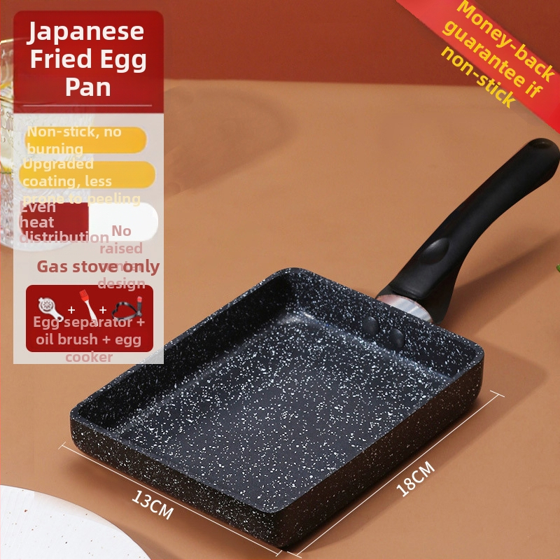 Štvorecová nepřilnavá panvica s Maifan kameňom – japonský štýl tamagoyaki