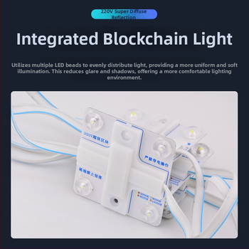 LED modul pre reklamný svetelný panel s 4×3030 LED, 220V, 4W, uhol lúča 175°