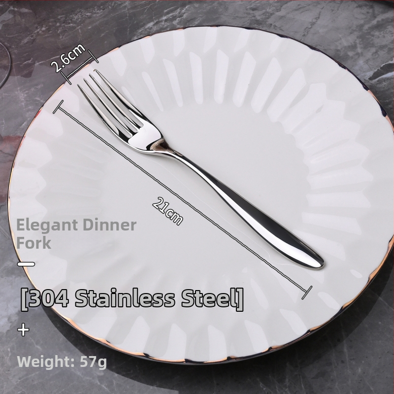Set jedálneho príbora z nerezovej ocele 304 – nôž a vidlica na večeru, zrkadlové leštenie, minimalistický štýl, ručne vyrobené